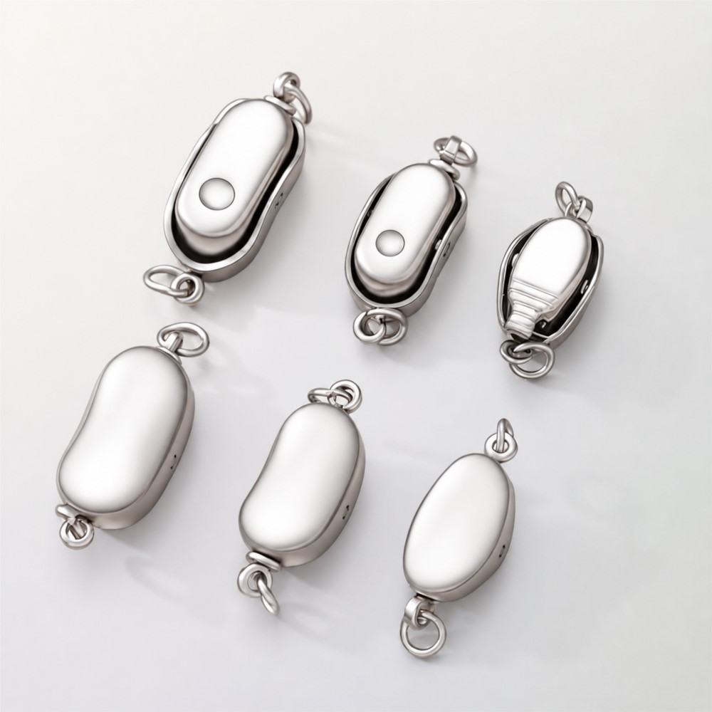 Pearl Trim Chain - 2/5 ชิ้น สแตนเลสสตีล ตัวล็อครูปถั่วลิสง ตัวเชื่อมโซ่ หัวเข็มขัด