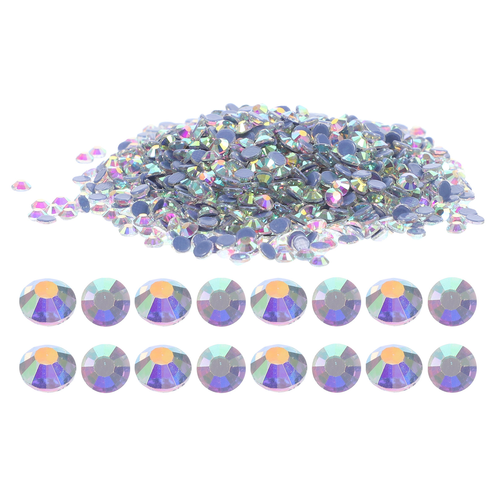 Embellishment Glue Craft - 2880 ชิ้น คริสตัลแก้วแบบหลอมร้อน หลังแบน สำหรับงานฝีมือ เครื่องประดับ