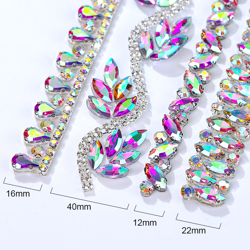 ริบบิ้นตกแต่งคริสตัล AB แบบติด - Crystal Mesh Fabric บทวิจารณ์และราคา