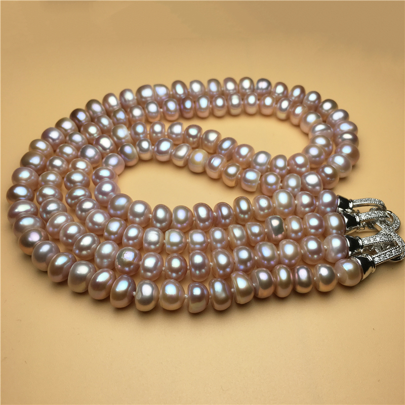 น้ำจืดแท้2020สร้อยคอไข่มุก8-9ม - Pearl Trim Chain บทวิจารณ์และราคา