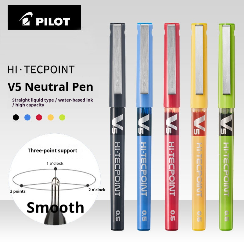 ปากกาเจลหลากสีญี่ปุ่น HI-TECPO - Pilot Pen V5 บทวิจารณ์และราคา