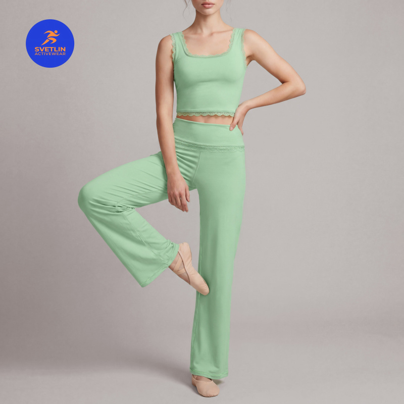 SVETLIN ชุดออกกำลังกายและชุดโย - Elastic Lace Trim บทวิจารณ์และราคา