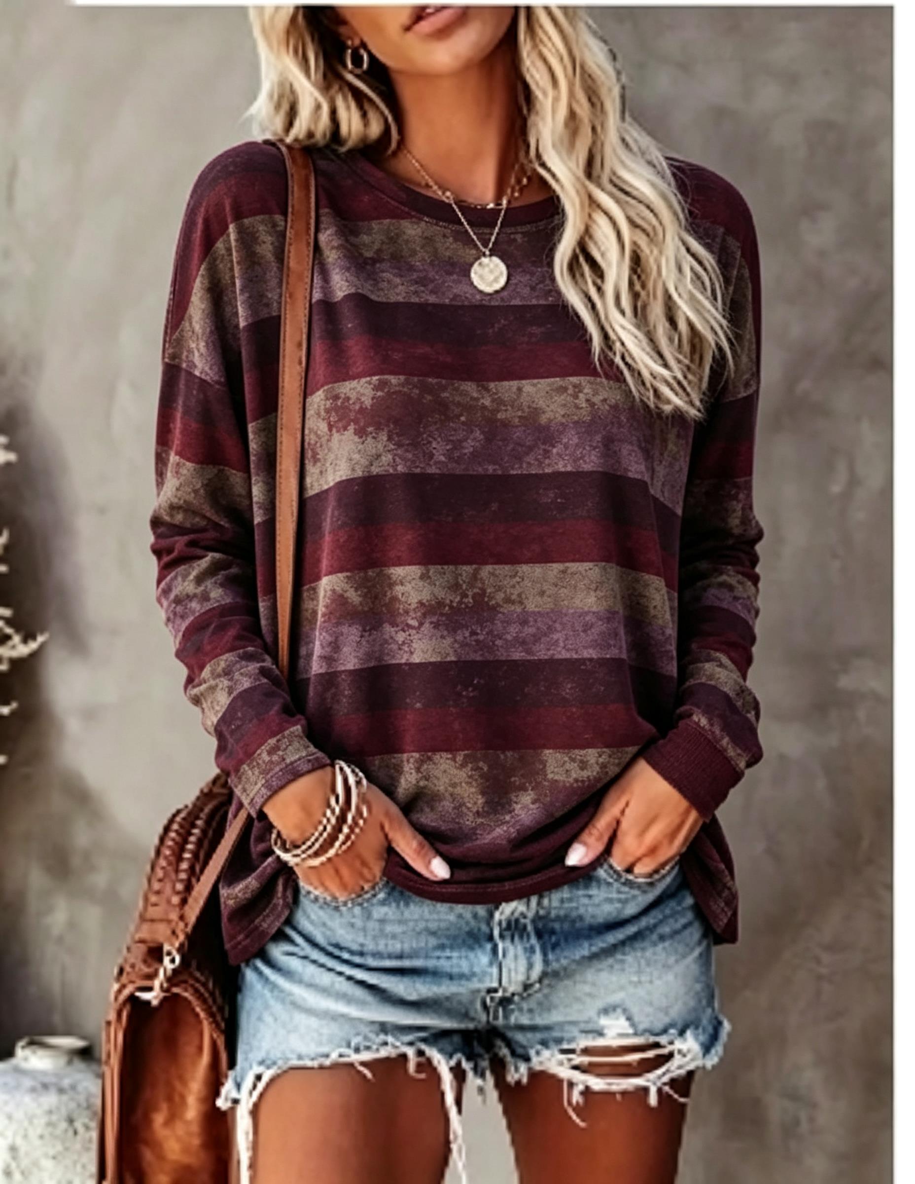 เสื้อยืดแขนยาวผู้หญิง สไตล์วิน - Embellish Knit บทวิจารณ์และราคา