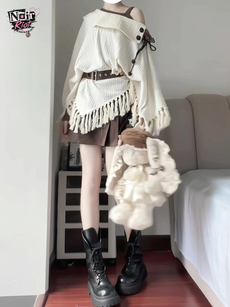 ชุดเซ็ต 2 ชิ้นสไตล์วินเทจญี่ปุ - Tassel Fringe Trim บทวิจารณ์และราคา